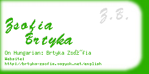 zsofia brtyka business card